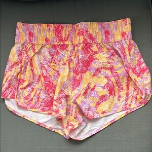 DSG Red and Pink Athletic Shorts with Elastic Waistband